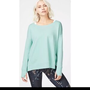 Sweaty Betty Sweatshirt Women's Size Small Mint Green Long Sleeve Pullover